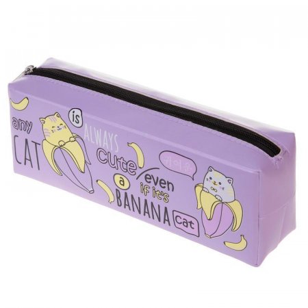 Пенал-тубус Hatber Banana cat фиолетовый