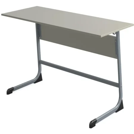 Парта двухместная Комус Мебель серый/серый рост 6