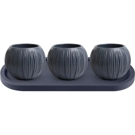 Набор кашпо с поддоном 3 штуки La decoro Сфера Мини на подставке (0.3 л,  КШ-0705)