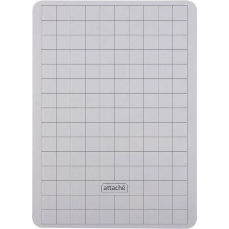 Доска-планшет пластиковая маркерная Attache А4 21x29.7 см двусторонняя в  клетку (вертикальная, белая рабочая поверхность, с маркером и салфеткой)