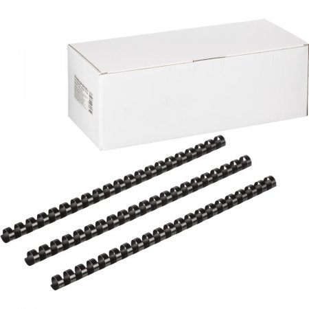 Пружины для переплета пластиковые 14 мм черные (100 штук в упаковке)