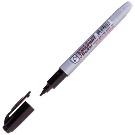 Маркер перманентный Crown Multi Marker черный (толщина линии 1 мм)  круглый наконечник
