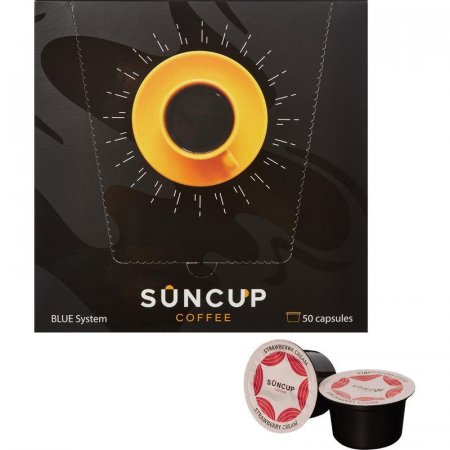 Кофе в капсулах для кофемашин Suncup Strawberry Cream (50 штук в упаковке)