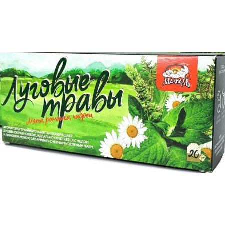Чай Медведъ Луговые травы травяной 20 пакетиков
