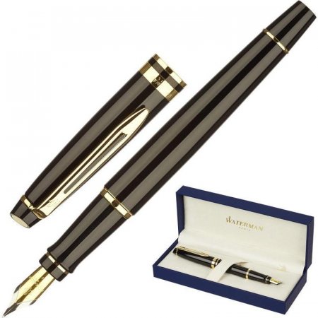 Ручка перьевая Waterman Expert S0951640 синяя черный с позолотой корпус