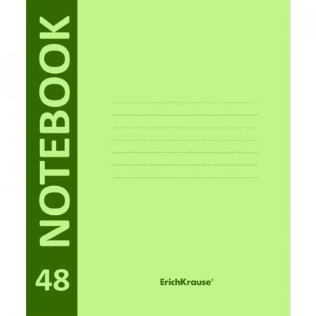 Тетрадь общая ErichKrause Neon А5+ 48 листов в клетку на скрепке  (обложка зеленая)