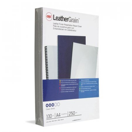 Обложки для переплета картонные GBC А4 кожа белые
