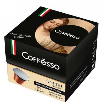 Капсулы для кофемашин Coffesso Crema Delicato 10 штук в упаковке