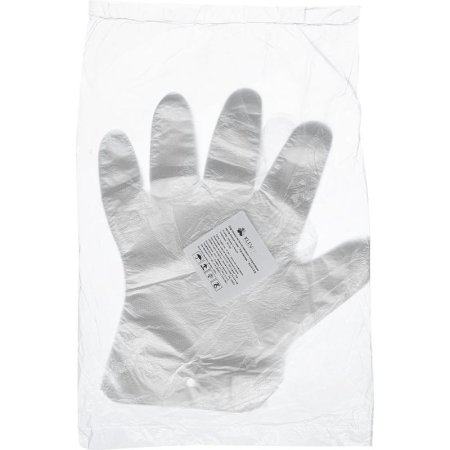 Перчатки одноразовые Klever полиэтиленовые неопудренные прозрачные  (10000 штук/5000 пар в упаковке) с перфорацией для крепления