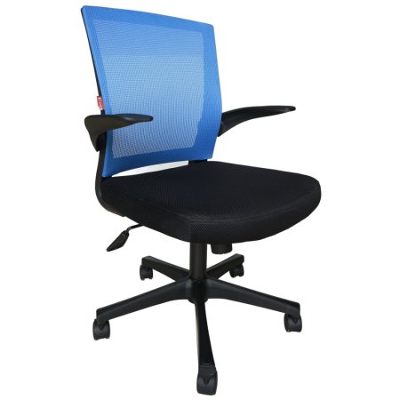 Кресло офисное Easy Chair 316 синее/черное (сетка/ткань, пластик)