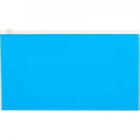 Папка-конверт на молнии Attache Color 150x264 мм голубая 0.16 мм
