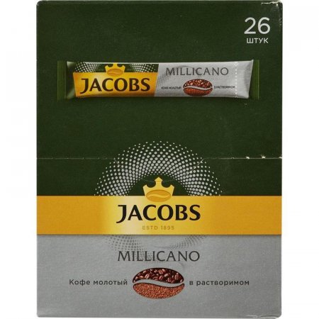 Кофе порционный растворимый Jacobs Monarch Millicano 26 пакетиков по 1.8 г