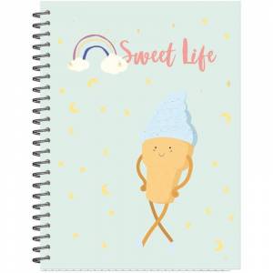 Бизнес-тетрадь креативная Attache Selection Sweet Life Мороженое А5 96 листов разноцветная в клетку на спирали 2 разделителя (155x208 мм) Бизнес-тетрадь креативная Attache Selection Sweet Life Мороженое А5 96 листов разноцветная в клетку на спирали 2 разделителя (155x208 мм)