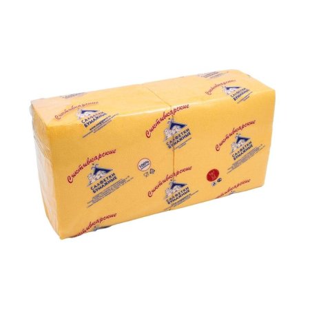 Салфетки бумажные Profi Pack 33x33 см желтые 1-слойные 250 штук в  упаковке
