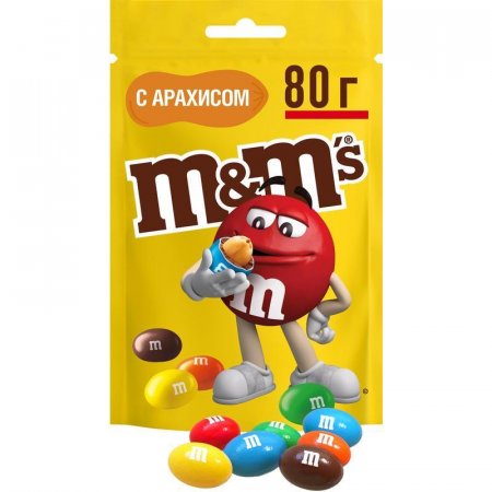 Драже M&M`s с шоколадом и арахисом 80 г