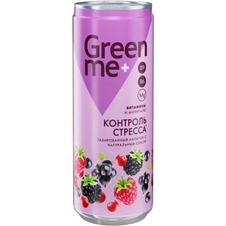 Напиток среднегазированный GreenMe Plus Stress Control 0.33 л Напиток среднегазированный GreenMe Plus Stress Control 0.33 л
