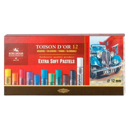 Пастель сухая Koh-I-Noor Toison Dor Extra Soft 8552 круглая 12 цветов