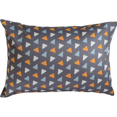 Наволочка Tkano Wild Triangles 50х70 см сатин 150 г/кв.м темно-синяя (2  штуки в упаковке)