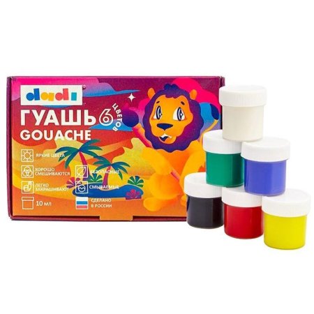 Гуашь Dadi 6 цветов по 10 мл