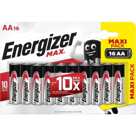 Батарейка AA пальчиковая Energizer E301533101 (16 штук в упаковке)