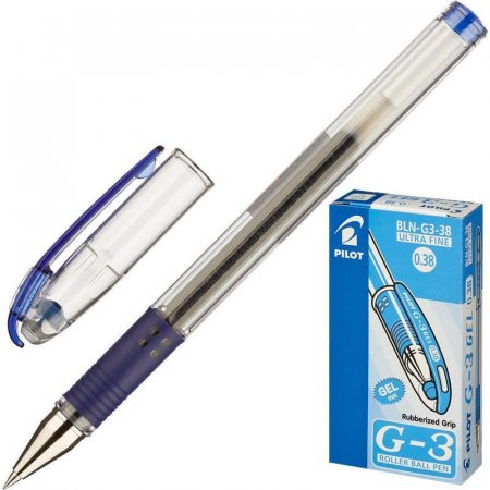 Ручка гелевая Pilot BLN-G3-38 синяя (толщина линии 0,2 мм)
