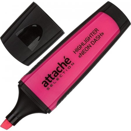 Текстовыделитель Attache Selection Neon Dash розовый (толщина линии 1-5 мм)