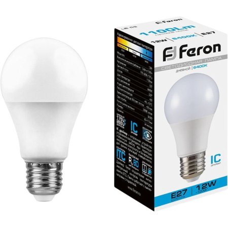 Лампа светодиодная Feron LB-93 12 Вт Е27 А60 6400 К 1100 Лм (25490)