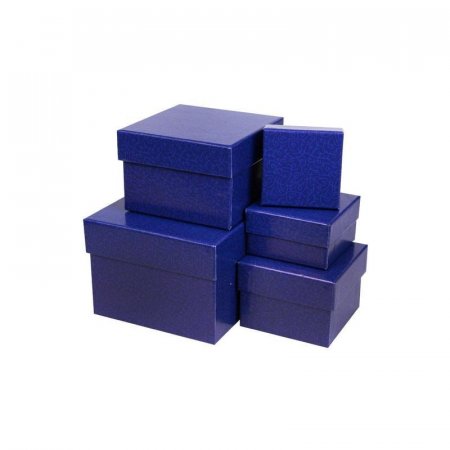 Набор подарочных коробок Miland Кобальт 12x12x9-6x6x3 см (5 штук)