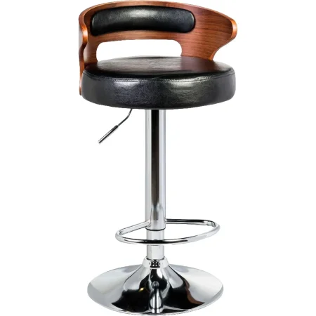 Стул барный Dobrin Fred чёрный/хромированный (искусственная кожа/металл)