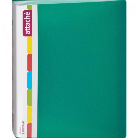 Папка файловая на 60 файлов Attache зеленая