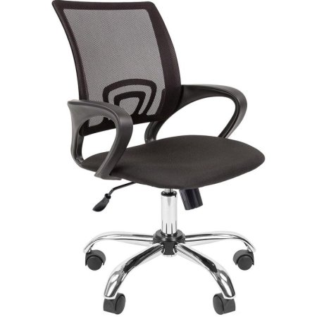 Кресло офисное К-4 TС черное (сетка/ткань, металл)