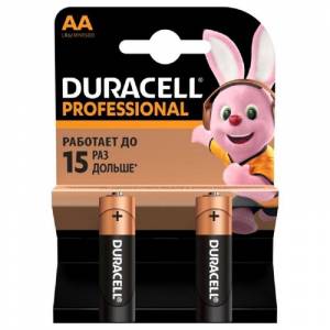 Батарейки Duracell Professional пальчиковые АА LR6 (2 штуки в упаковке)