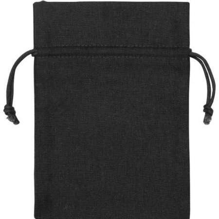 Мешочек подарочный US Basic Лен средний черный (13х18 см)