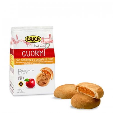 Печенье песочное Crich Cuor Mi Biscuits с яблочным джемом 270 г