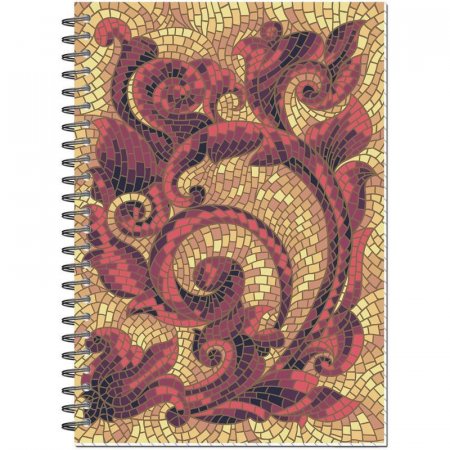 Бизнес-тетрадь Attache Мозаика красная А5 80 листов разноцветная в  клетку на спирали (146x205 мм)