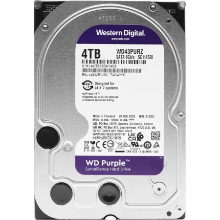 Жесткий диск Western Digital Purple 4 ТБ (WD43PURZ)