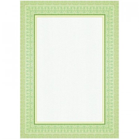 Сертификат-бумага А4 зеленая/желтая 140 г/кв.м (20 листов в упаковке)
