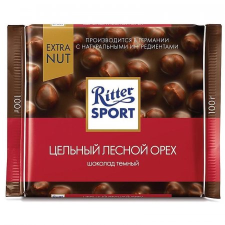 Шоколад Ritter Sport горький с цельный орех 100 г