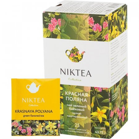 Чай Niktea Красная Поляна зеленый 25 пакетиков
