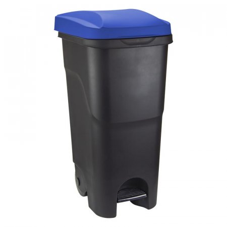 Контейнер для раздельного сбора мусора Idea 85 л пластик синий/черный  (86x39x39 см)