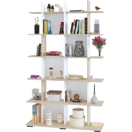 Стеллаж Сокол СТ-6 (дуб сонома/белый, 1200х356х1982 мм)