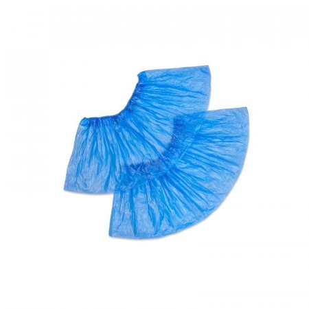 Бахилы одноразовые полиэтиленовые гладкие Особопрочные АРТ 60 5,2 г голубые  (50 пар в упаковке)