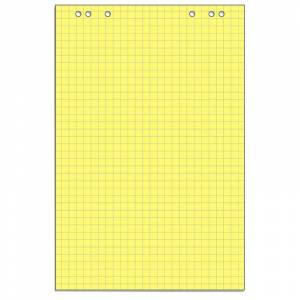 Бумага для флипчартов Attache Selection 68х98 см желтая 20 листов в клетку (80 г/кв.м)