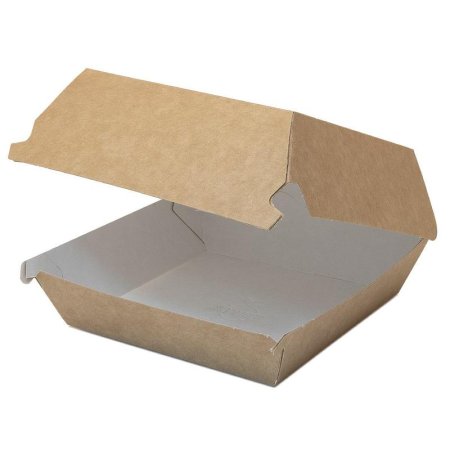 Коробка для бургеров Непластик M 100х100х60 мм крафт (300 штук в  упаковке)