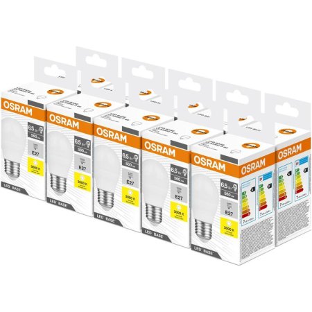 Лампа светодиодная Osram 6.5 Вт E27 (Р, 3000 К, 560 Лм, 220 В,  4058075670921)