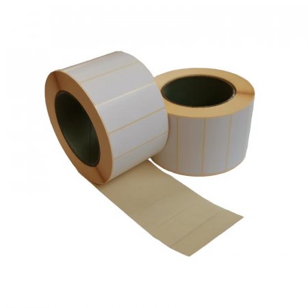 Термотрансферные этикетки 70х25 мм бумажные полуглянцевые (диаметр  втулки 76 мм, 6 рулонов по 2000 этикеток)