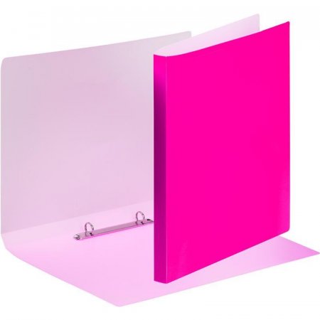 Папка на 2-х кольцах Attache Neon А4 18 мм розовая до 150 листов  (пластик 0.5 мм)