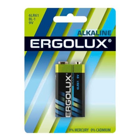 Батарейка крона (6LR61) Ergolux Alkaline BL-1