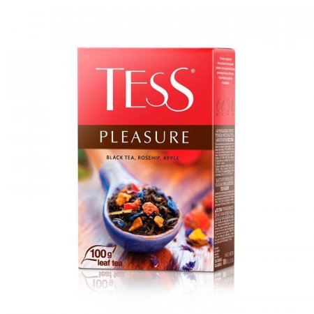 Чай Tess Pleasure черный с шиповником, яблоком и лепестками 100 г