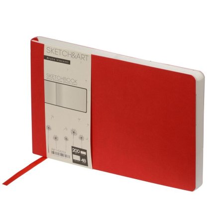 Скетчбук Sketch&Art horizont 210х140 мм 48 листов красный